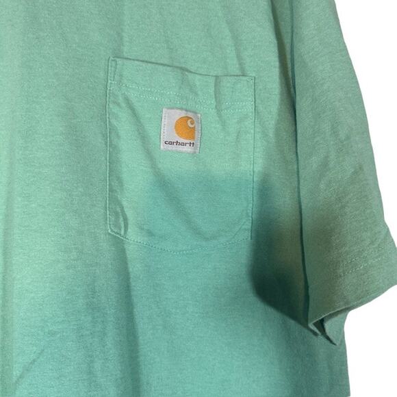 Carhartt Green Short Sleeve Cotton Blend Loose Fit T-Shirt Men Sz M - Picture 5 of 8